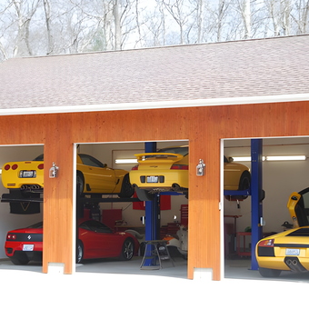 Luxury Garage with Car Lifts and Sports Cars - Joe from East Greenwich, RI