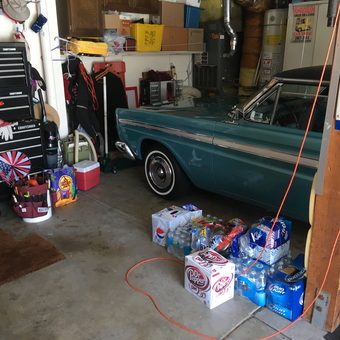 Organized garage with tool chest and classic car - Lebanon, NJ from metal-shelving