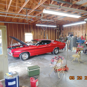 Classic Red Muscle Car in Spacious Workshop Garage - Jim from Limestone, TN