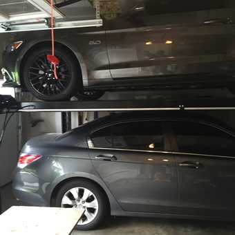 Two-Car Garage with Vehicle Lift and Modern Cars - Tony from Wappingers Falls, NY