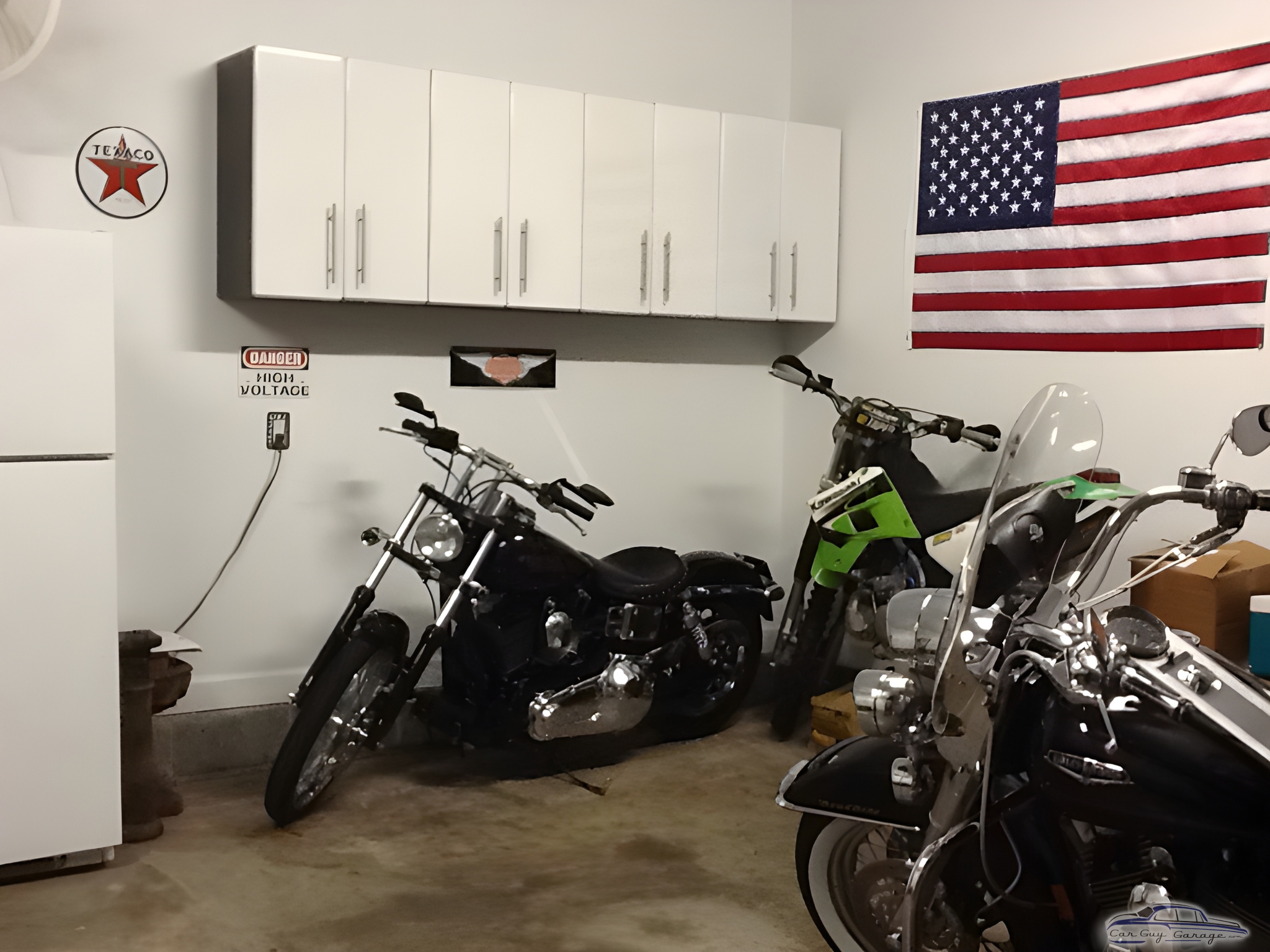 Motorcycles, Wall Cabinets, and American Flag Display - Zack from Nashville, TN