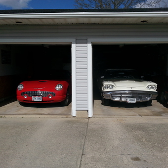 Classic and Modern Cars in Two Car Garage - Larry from Houston, Ohio