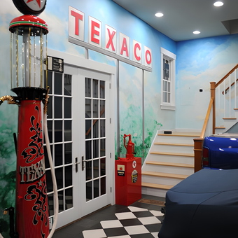 Vintage Texaco Gas Pump and Decor in Garage - Robert from Tenafly, NJ