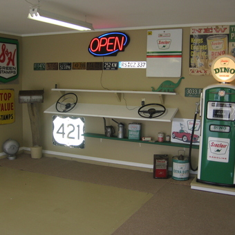Vintage Sinclair Gas Pump and Signs Garage Decor - JB Bud from Clinton, OH