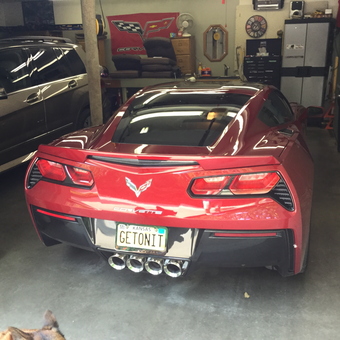 Corvette Garage with Storage Cabinets and Wall Art - Louie from Paola, Ks
