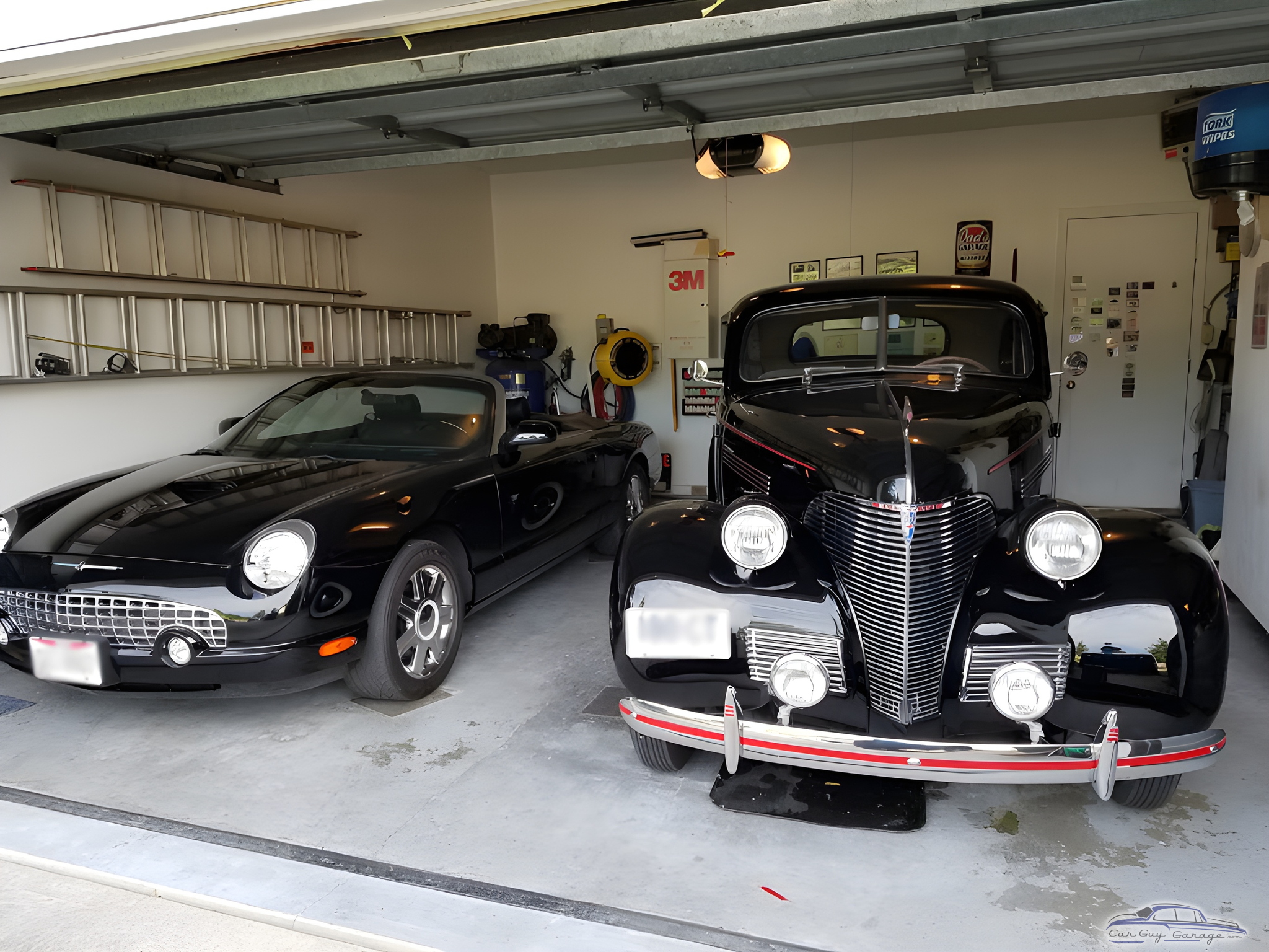Classic and Modern Black Cars in Organized Garage - Robert from Amelia, Ohio