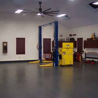 Spacious garage with car lift and tool cabinets - Joseph from Glen Mills, PA