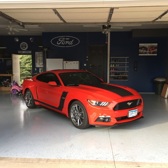 Ford Mustang in Organized Garage with Blue Walls - Brady from North Mankato, MN