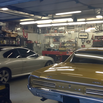 Classic Car Garage with Wall Decor and Tool Storage - Walter from Manassas, Virginia