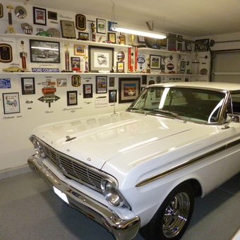Classic Ford Garage with Wall Decor and Trophies - James from Antelope, California