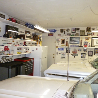 Ford Memorabilia Filled Garage With Classic Cars - James from Antelope, California