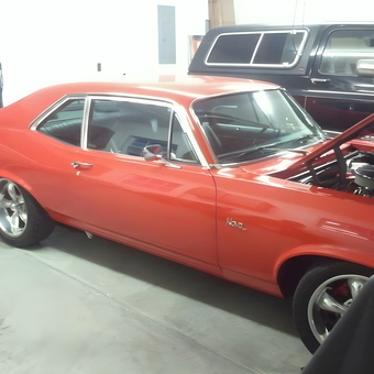 Classic Red Nova and Black Truck in Clean Garage - RON from ST CHARLES, MO