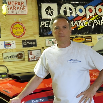 Mopar Garage Decor with Classic Car and Signs - Beckie from Howell, MI