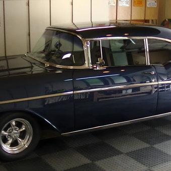 Classic Car in Organized Garage with Cabinets - BelairJoe from Broomfield, Co