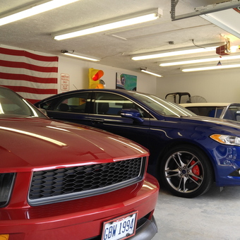 Classic and Modern Cars, American Flag, Garage Decor - Edsel from Cleveland, Ohio