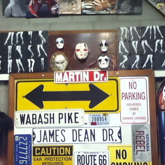 Garage Wall with Street Signs and Masks - Don from Marion, IN