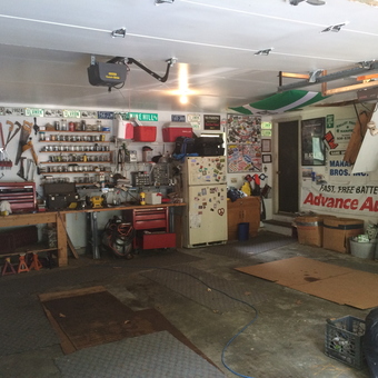 Organized garage with tool storage and workbenches - Mark from New Milford, Ct