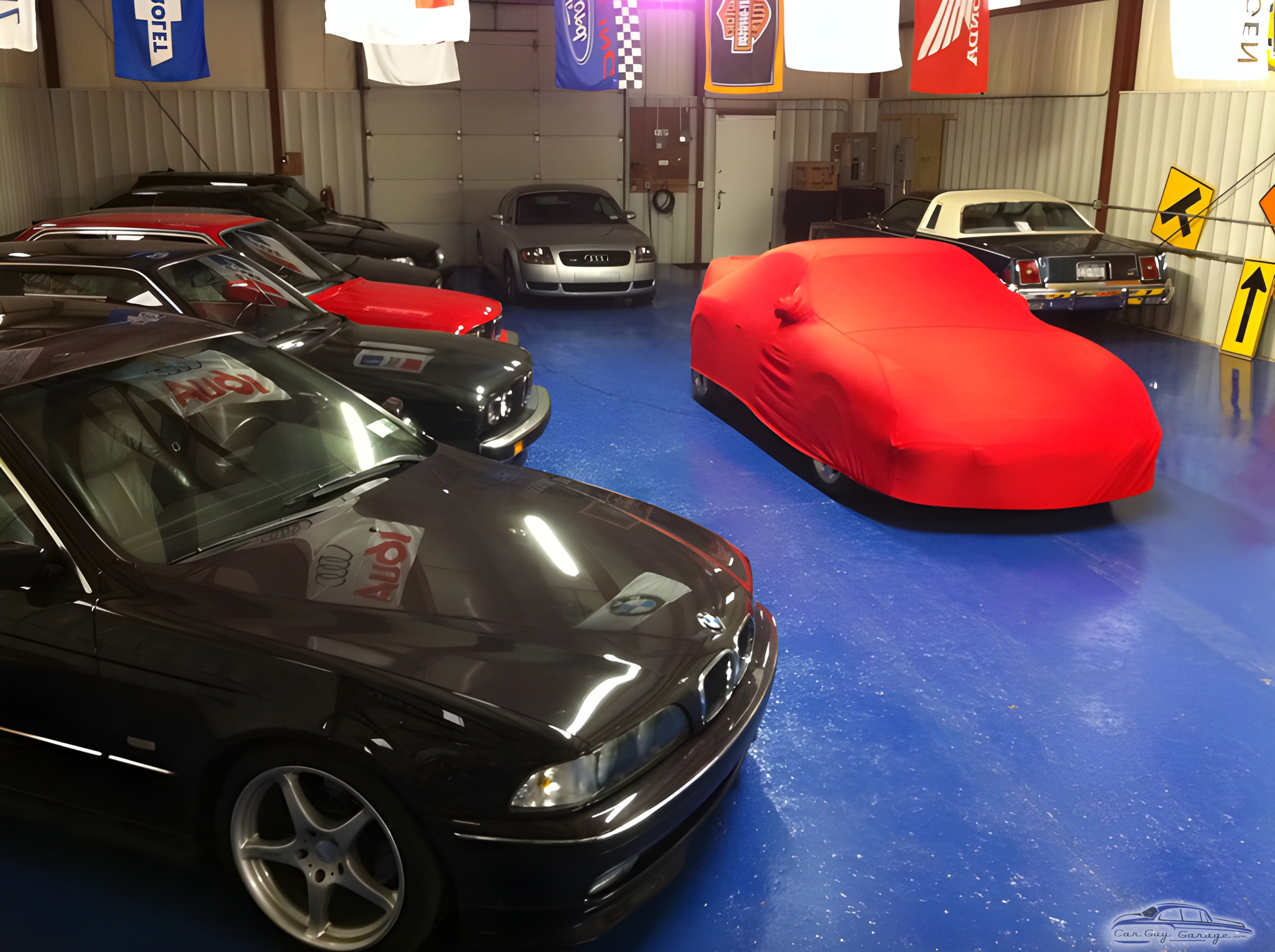 Classic Car Collection with Covers and Signs - Fotoab from Fairport, NY
