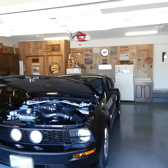 Classic Car Garage with Wall Decor and Cabinets - Dan from Coldwater, OH
