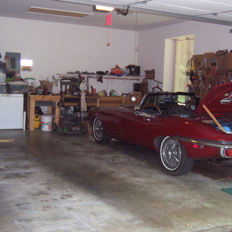Classic car, workbenches, and tool storage in garage - Gene from Waynesboro, PA
