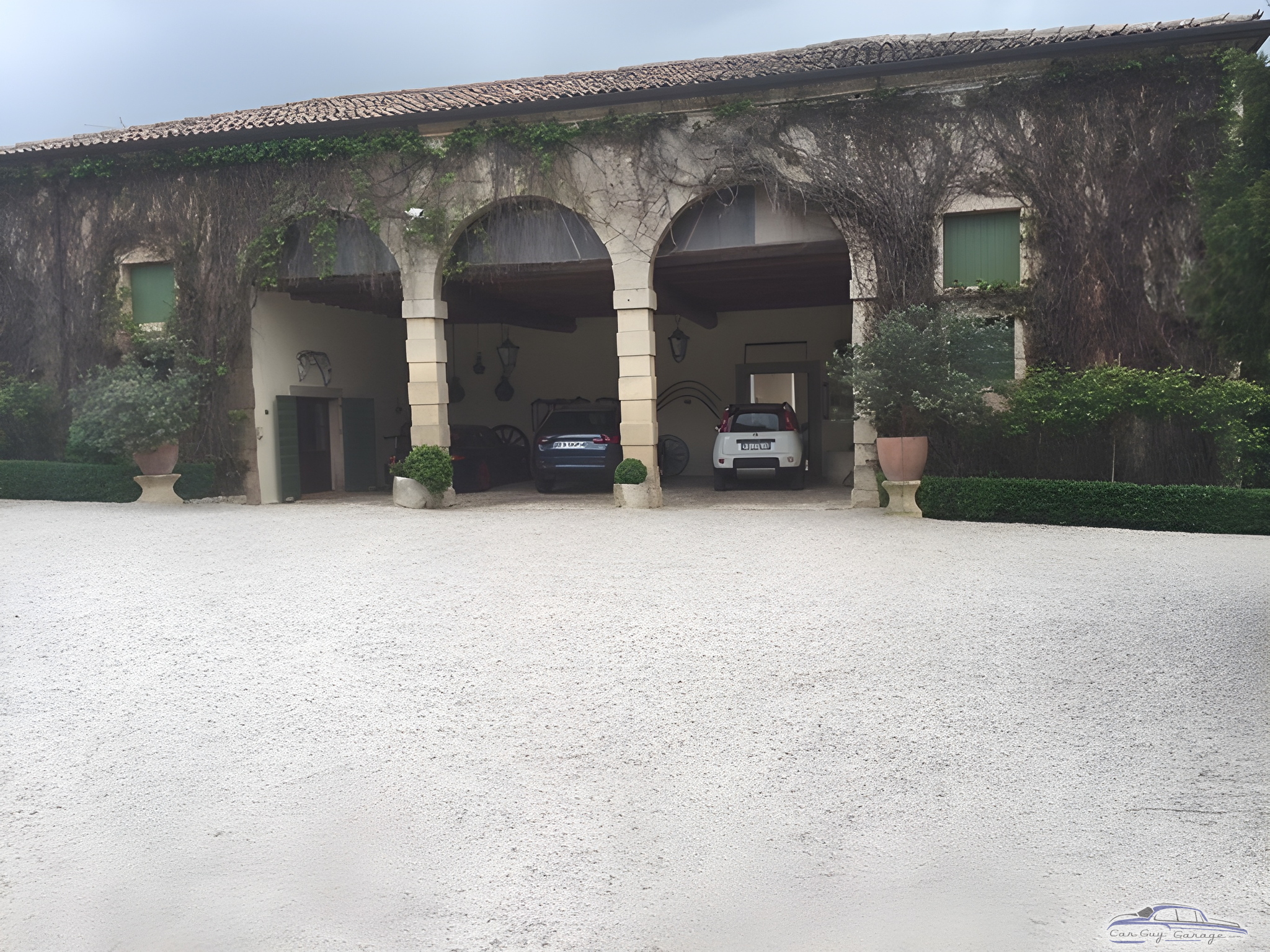 Stone Carport with Classic Arches and Cars - Verona IT400yrold from Bethesda, MD