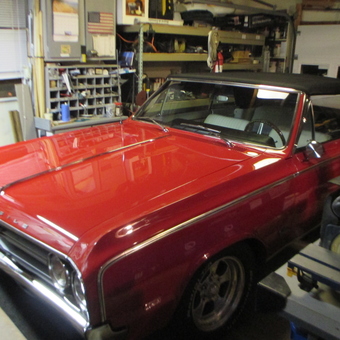 Classic Red Convertible and Organized Garage Shelving - Dominic from Danbury, CT