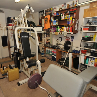 Home Gym Equipment and Organized Storage Shelves - Lloyd from Longview, WA