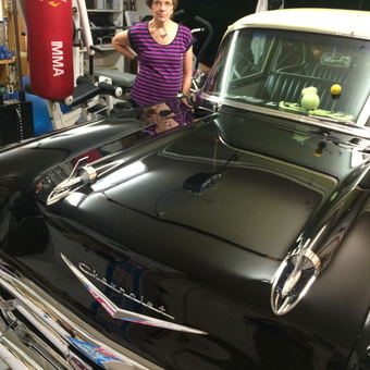 Classic Chevrolet in Home Garage with Boxing Equipment - Lloyd from Longview, WA