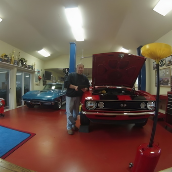 Classic Car Garage with Tool Cabinets and Lift - Timothy from East Petersburg, Pa.