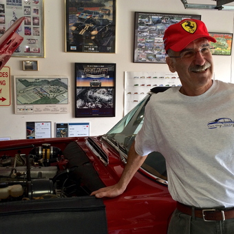 Classic Car Garage with Wall Art and Tools - Jonny B from San Marcos, California