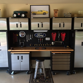 Stainless Steel Garage Cabinets and Workbench - Ted from Double Oak, TX