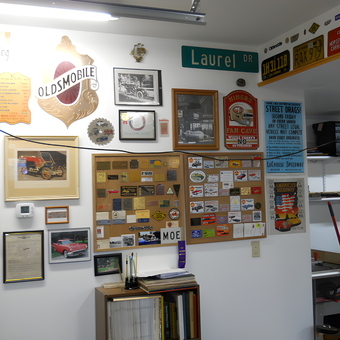 Garage Wall Decor with Signs and Memorabilia - oldcarguy from Chaseburg, WI