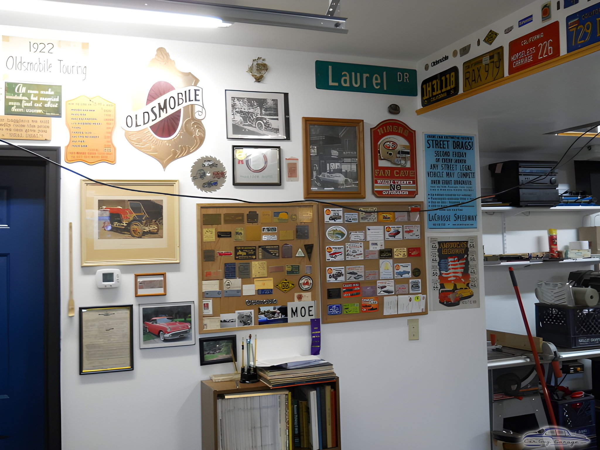 Garage Wall Decor with Signs and Memorabilia - oldcarguy from Chaseburg, WI