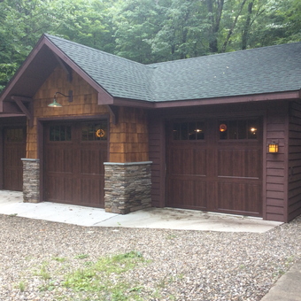 Rustic Three Car Garage with Stone Accents - Phil from Elizaville, Ny