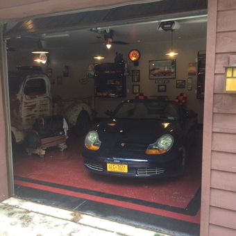 Classic Garage With Porsche, Vintage Truck, Wall Decor - Phil from Elizaville, Ny