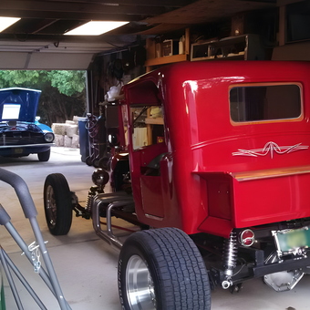 Classic Hot Rod and Tools in Organized Garage - Ethan from Darien, Wi