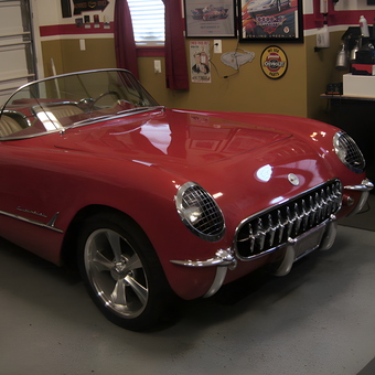 Classic Red Corvette and Garage Decor - Cisco from Aroda, VA