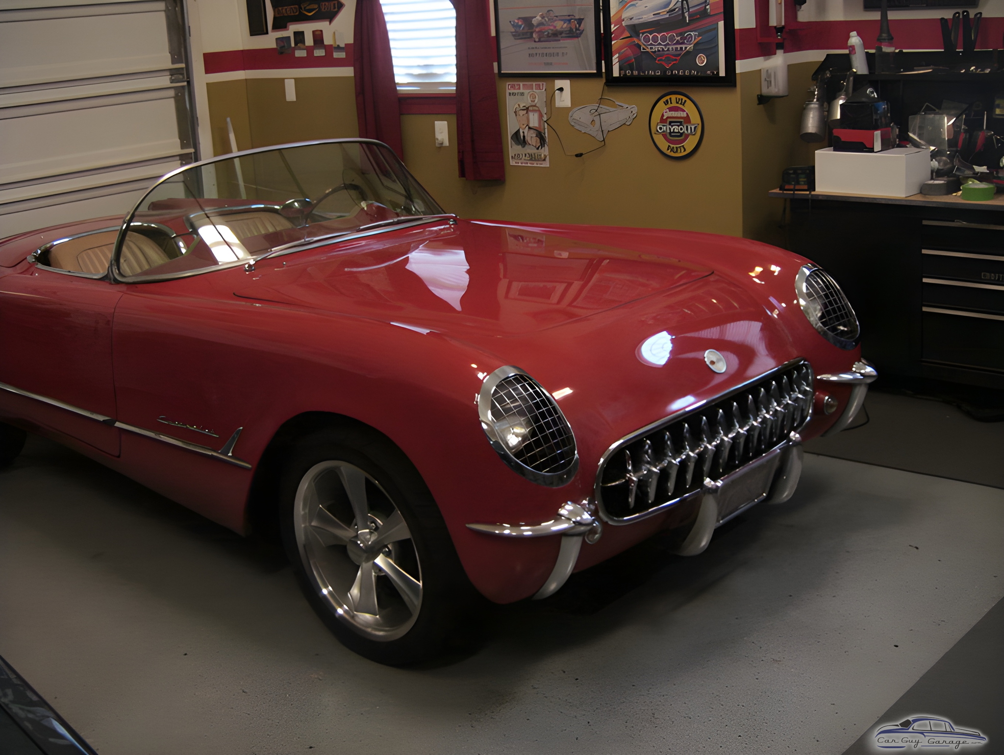 Classic Red Corvette and Garage Decor - Cisco from Aroda, VA