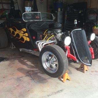 Classic hot rod with flame paint and tools - Mason from Moses lake, Wa