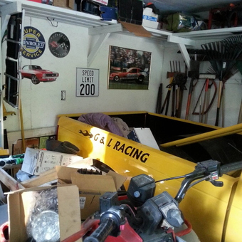 Garage with Racing Decor, Tools, and ATV - Fast Eddie from Wakefield, Que
