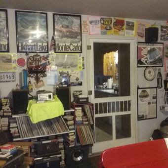 Garage with Car Posters, Records, and Memorabilia - Ron from Garrett, IN