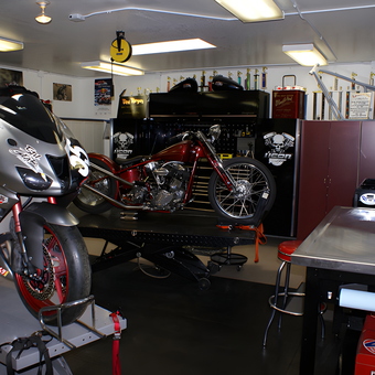 Motorcycle Garage with Workbenches and Tool Storage - Cortney from Elko, NV
