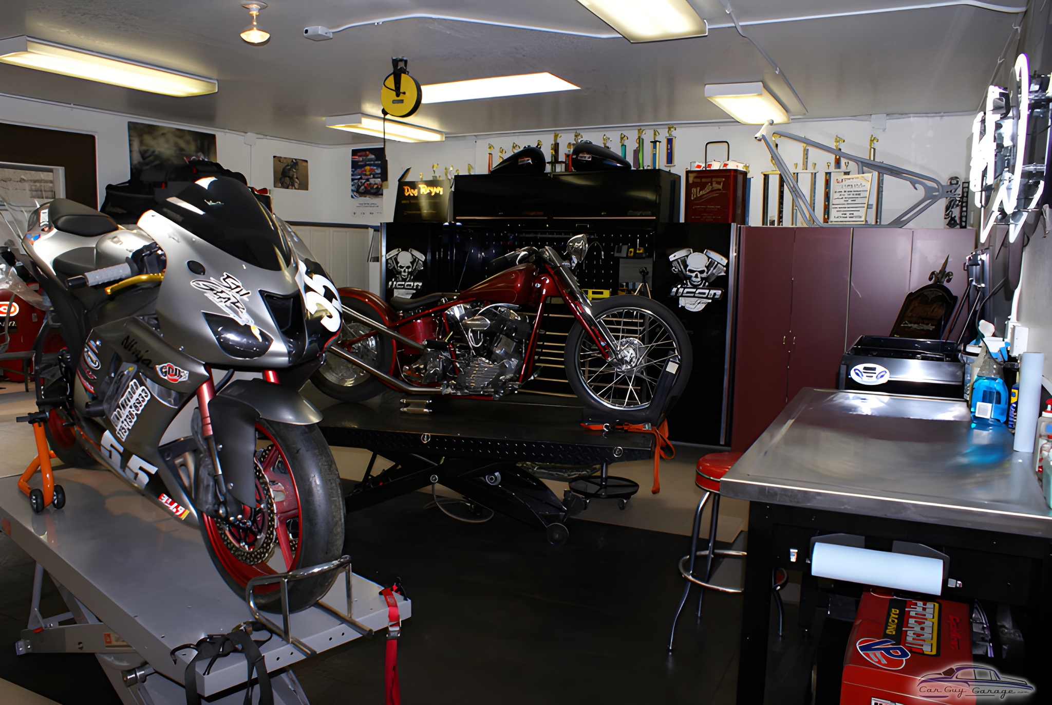 Motorcycle Garage with Workbenches and Tool Storage - Cortney from Elko, NV