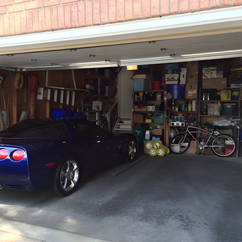 Organized Garage with Corvette, Shelving, and Tools - Scap from Nepean, ON