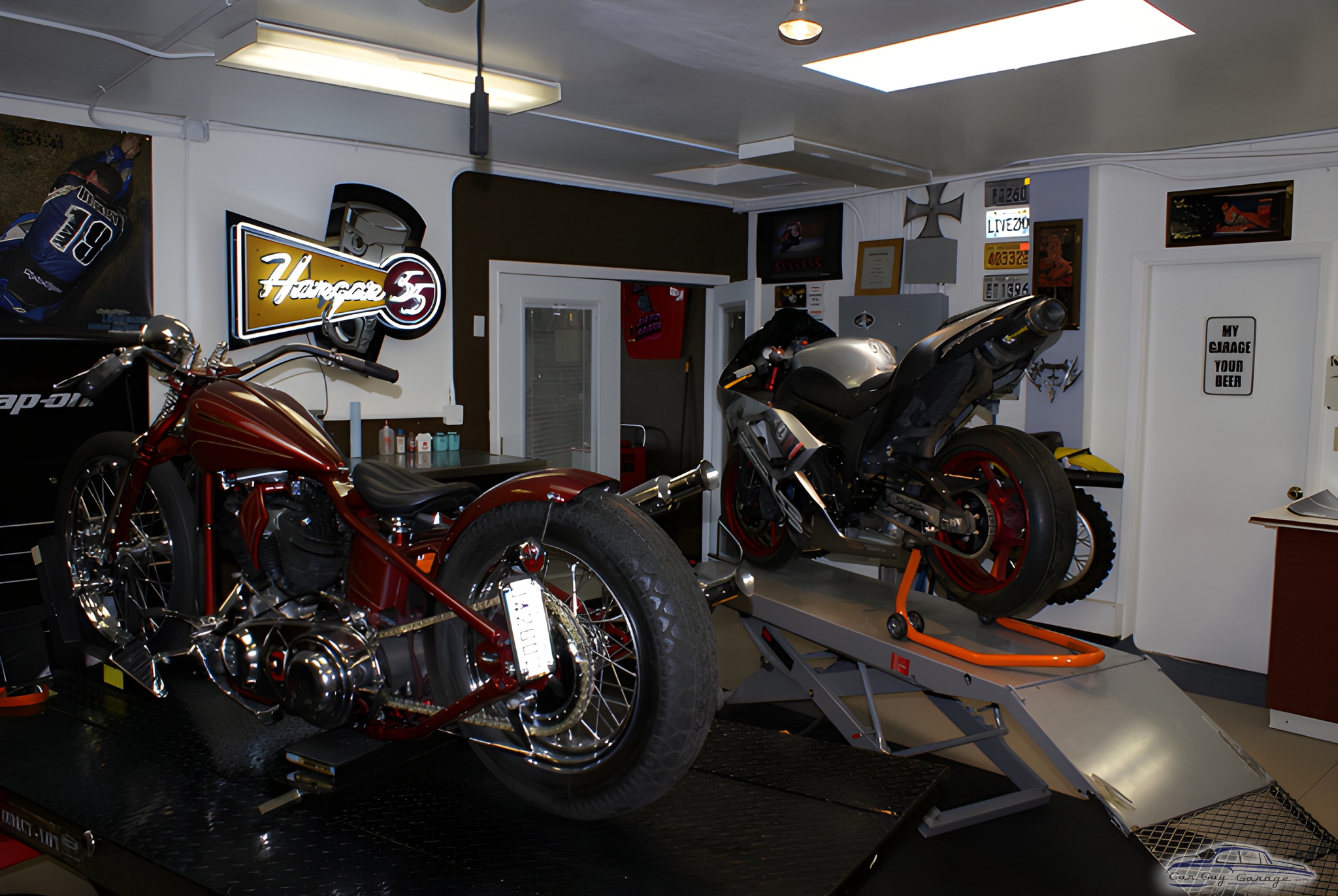 Motorcycle Garage with Lifts and Decor - Cortney from Elko, NV
