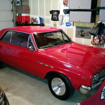 Classic Red Car in Organized Garage with Wall Storage - Phil from Middleton, ID