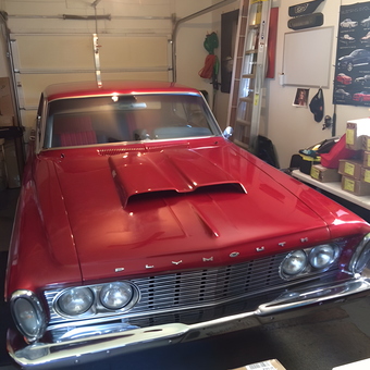 Classic Red Plymouth in Organized Garage - Christine from Boise, ID