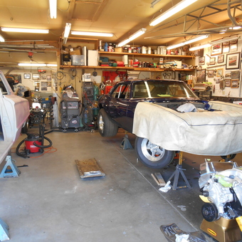 Classic Car Restoration Garage with Tools and Jack Stands - Dennis Blackstone from Boise, Idaho