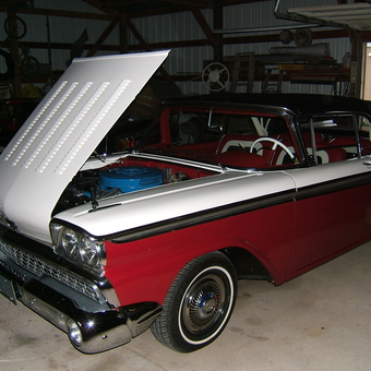 Classic Red Convertible in Organized Garage - Neil from Westby, Wisconsin