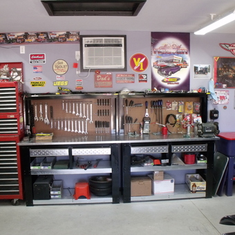Organized Garage Workbench With Tool Storage - Perk Perkins from Emmett, Idaho